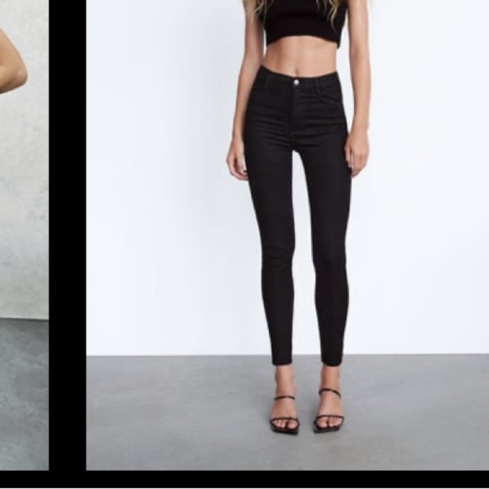 High Rise Black Skinny Jeans/ Shape Wear
